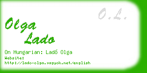 olga lado business card