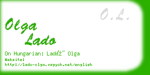 olga lado business card